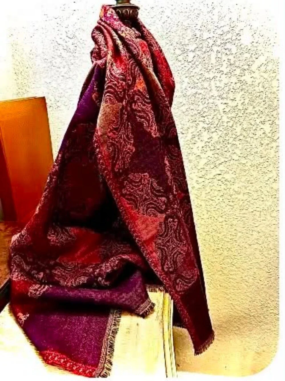 ALEXANDRA'S ACCENTS Boho India Handwoven Art Reversible Scarf Runner 82x22